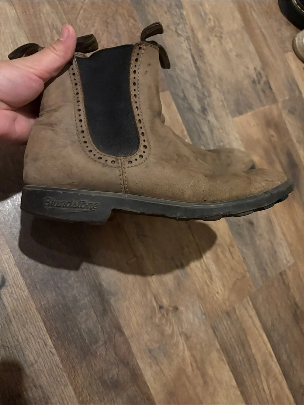 Blundstone Men's Brown Chelsea Work Boots